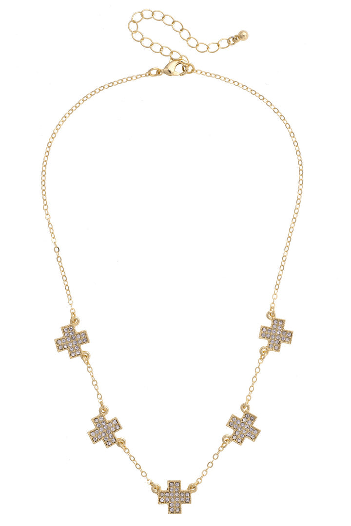 Natalie Pave Cross Necklace