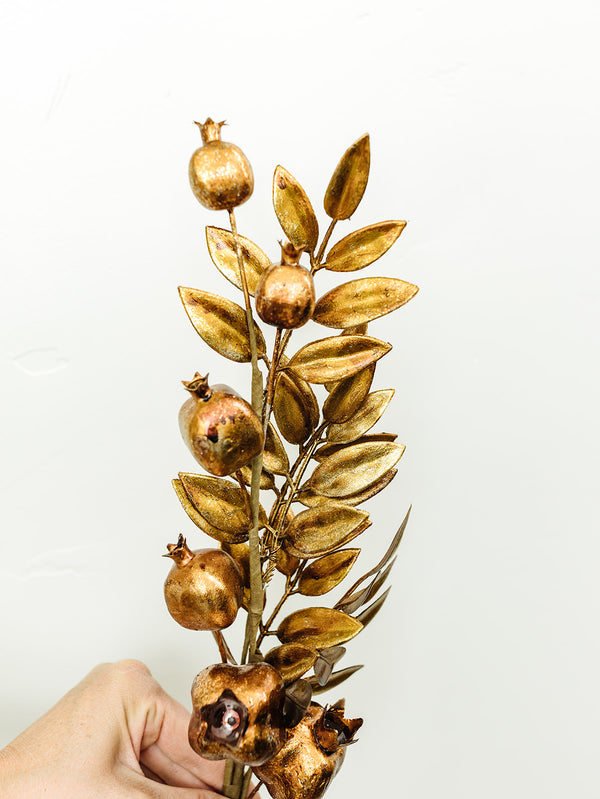 Gold Leaf & Pomegranate Stem