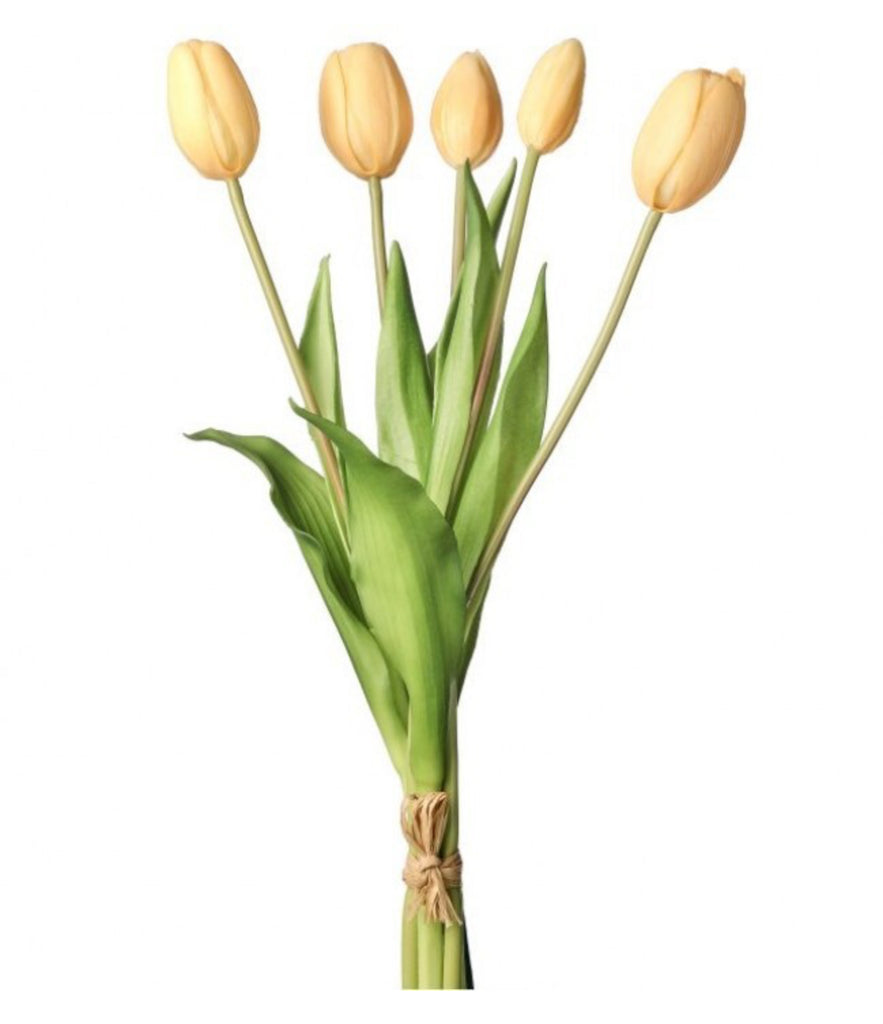 Yellow Real Touch Tulip Bud & Bloom Bundle