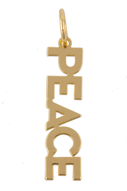 PEACE Block Letter Charm