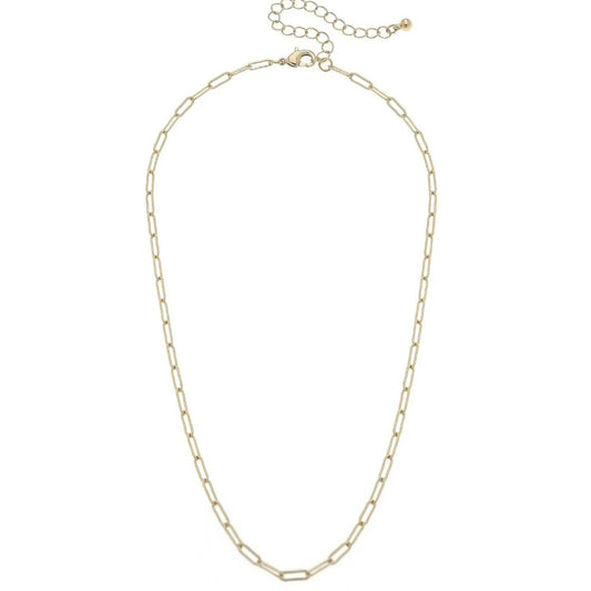 Celia Paperclip Chain Charm Necklace