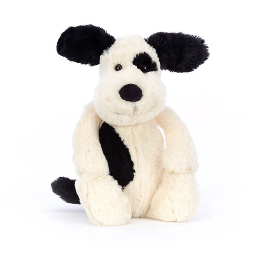 Bashful Rufferty Black & Cream Puppy