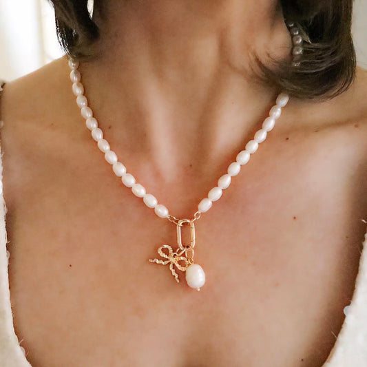 Baroque Pearl Charm in Ivory
