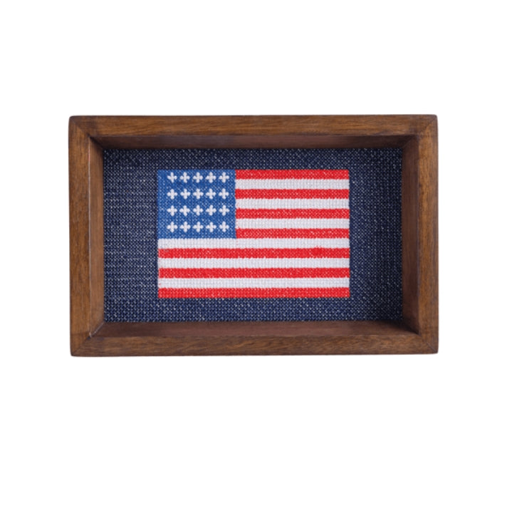 Flag Needlepoint Tray