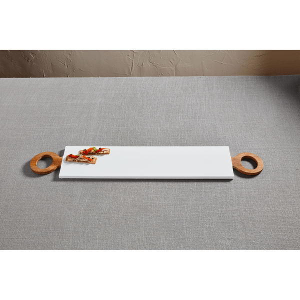 White Lacquer Handle Long Board
