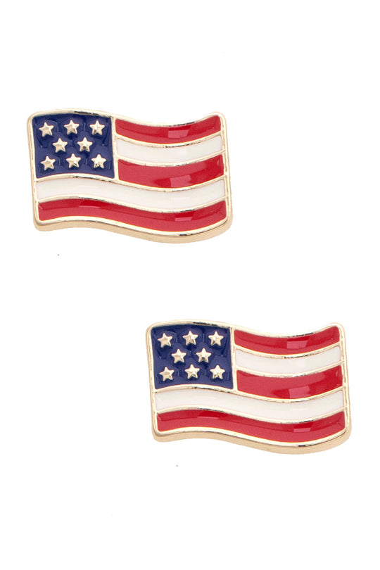 American Flag Stud Earrings