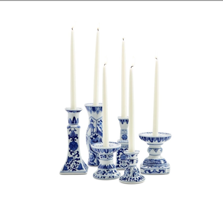 Blue Canton Candle Holders