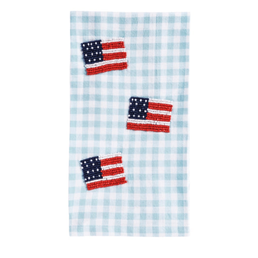 Flag Beaded Americana Towel