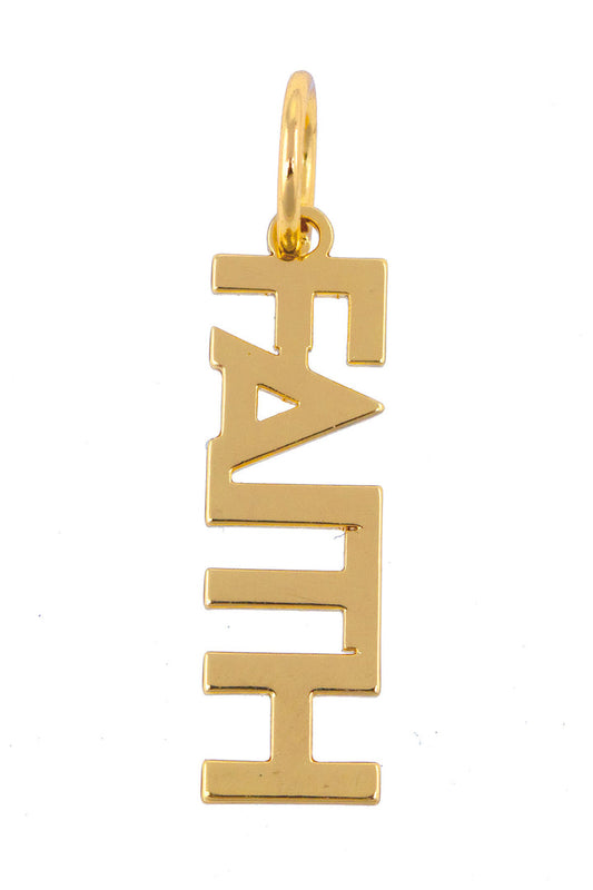 FAITH Block Letter Charm