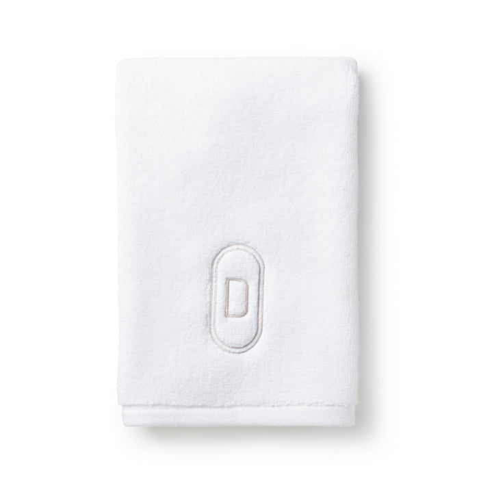 Oval Monogram Embroidered Fingertip Towel