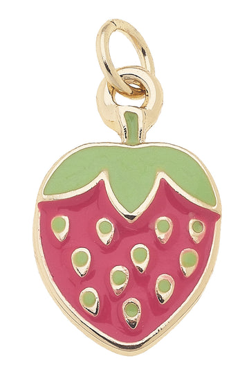 Enamel Strawberry Charm