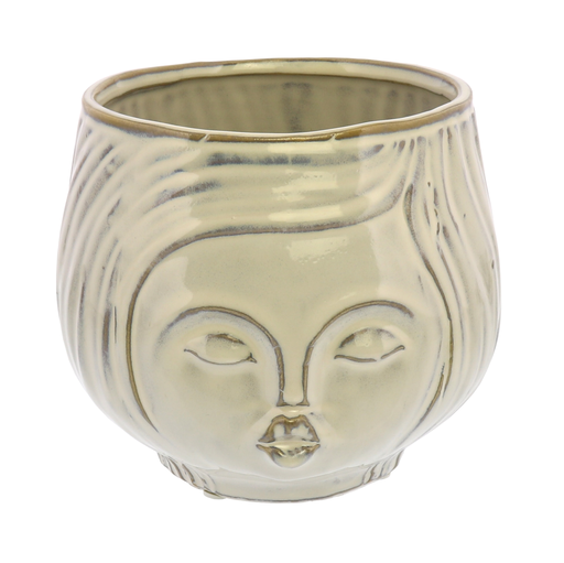Pucker Up Ceramic Vase in Fancy White