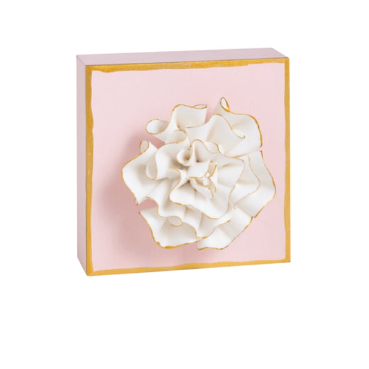 Pink Flower Plaque