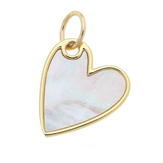 Heart Charm in Mother of Pearl