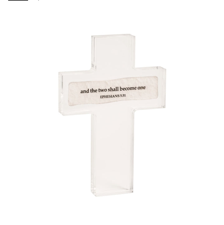 And The Two Recycled Paper Acrylic Cross