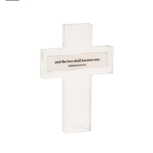 And The Two Recycled Paper Acrylic Cross