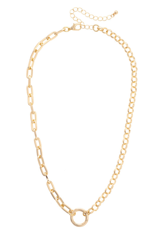 Essex Half and Half Linked Necklace