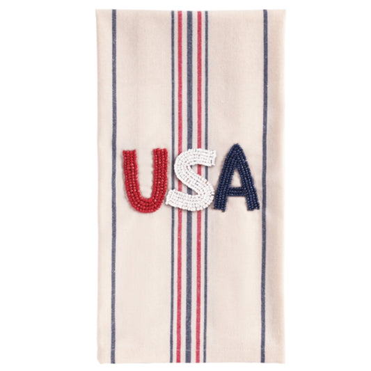 USA Beaded Americana Towel