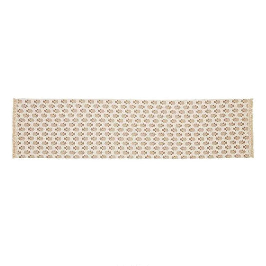 Taupe Block Print Table Runner