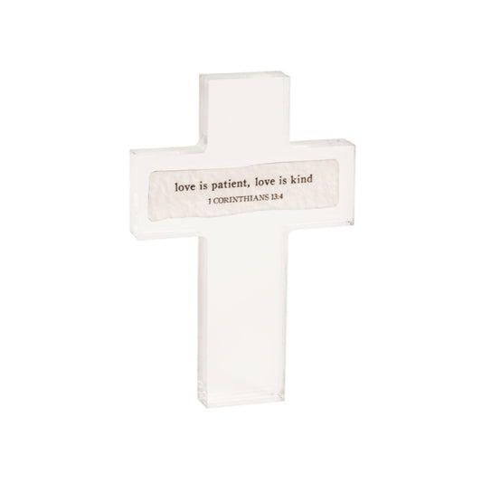 Love Is Recycled Paper Acrylic Cross