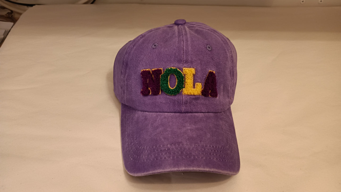 Mardi Gras Chenile Baseball Cap