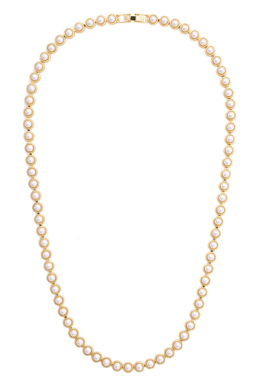 Ivy Pearl Linked Necklace in Ivory