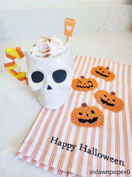 Pumpkin Halloween Bead Towel