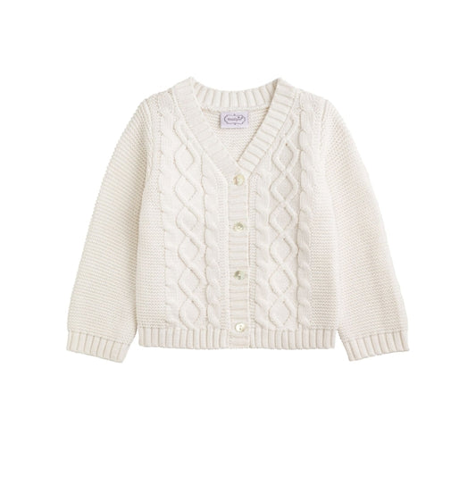 White Layette Cardigan