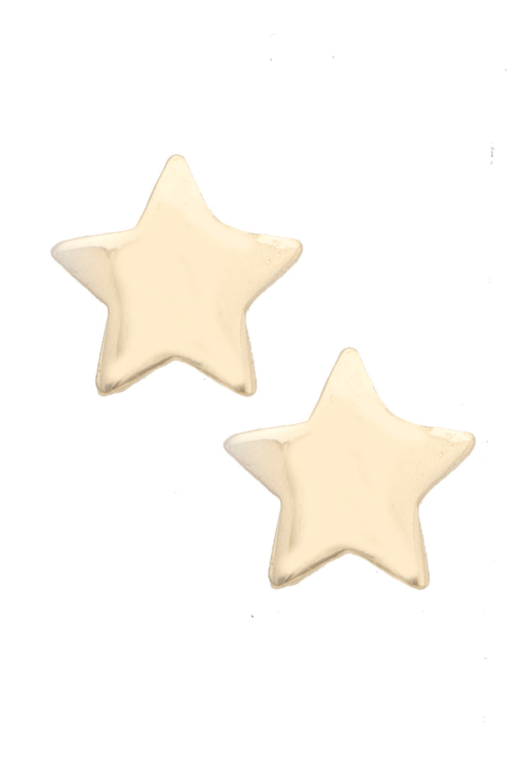 Classic Star Stud Earrings in Shiny Gold