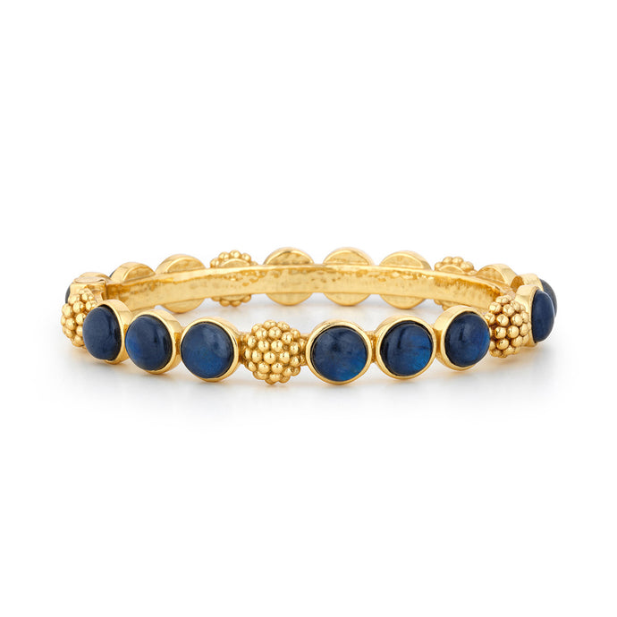 Berry Gem Hinged Bangle Blue Laboradite