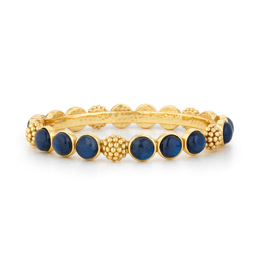 Berry Gem Hinged Bangle Blue Laboradite