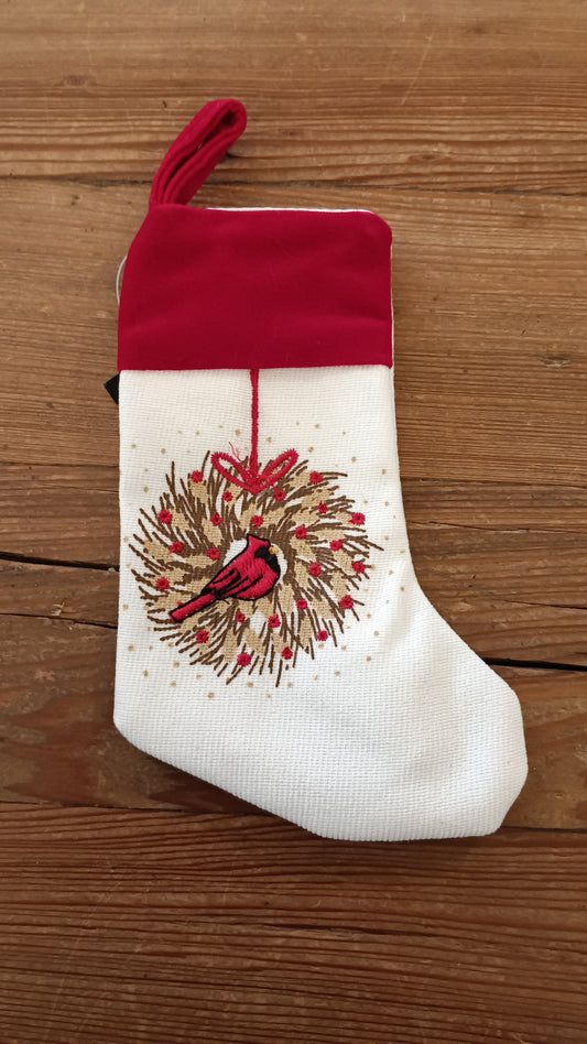 Mini Cardinal Stocking
