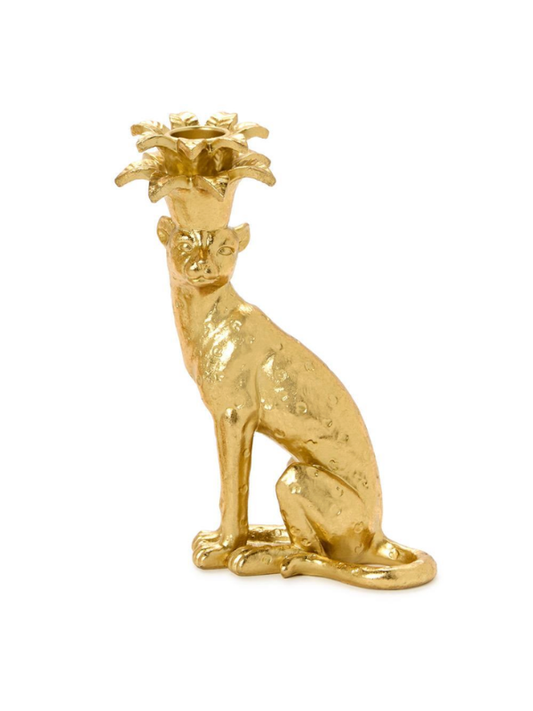 Gold Leopard Taper Candle holder