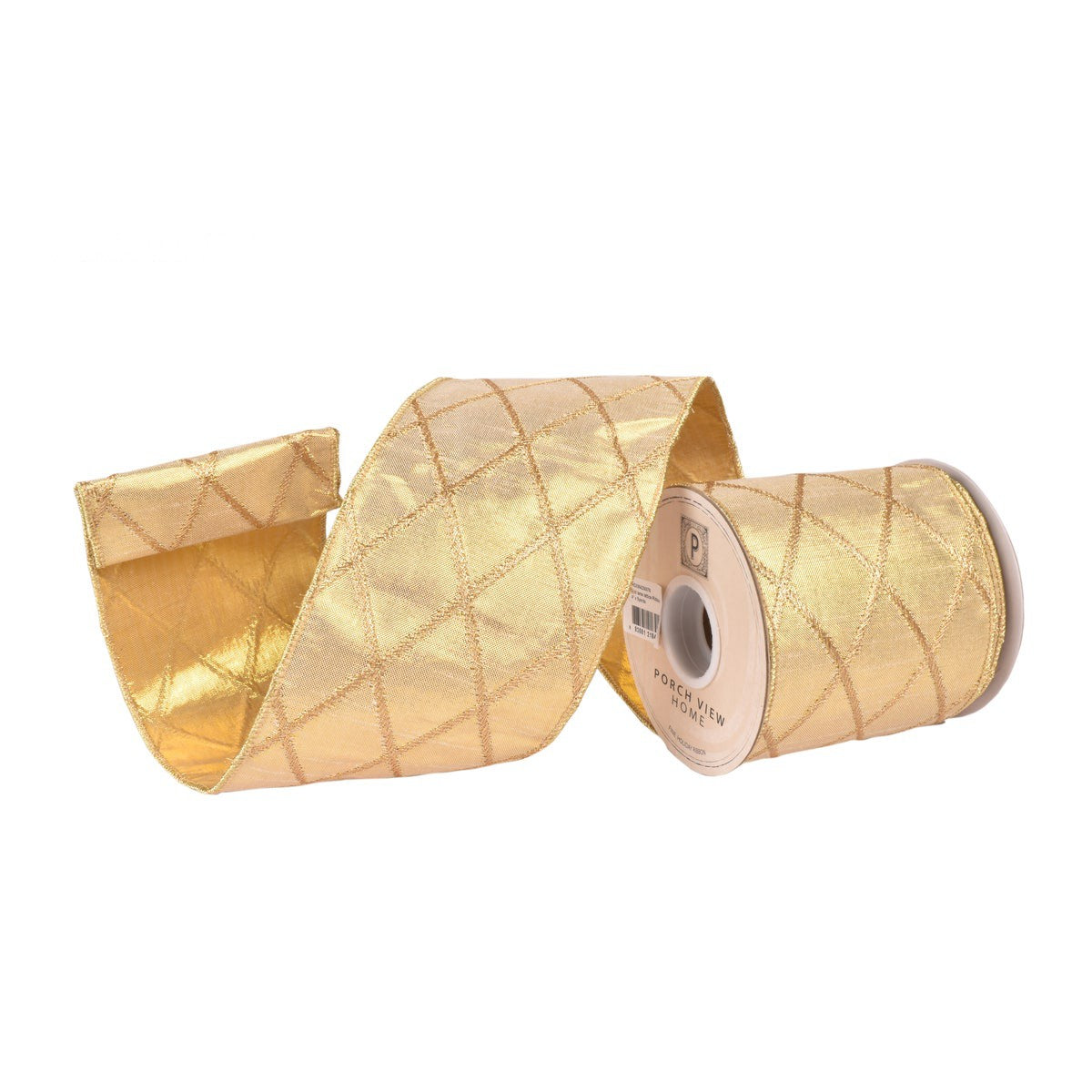 Gold Lame Lattice Ribbon