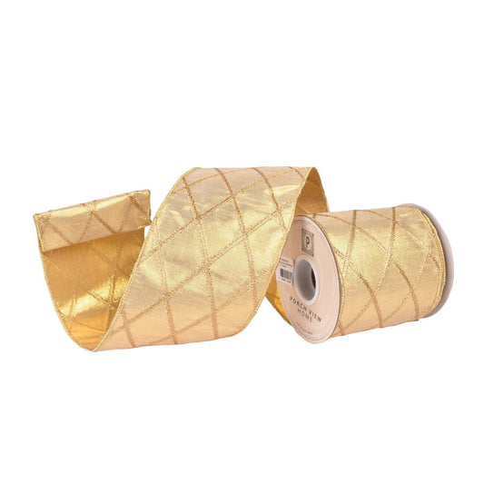 Gold Lame Lattice Ribbon