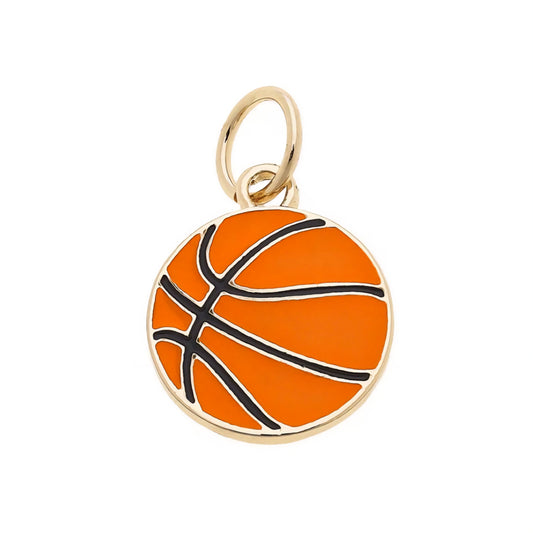 Basketball Enamel Charm