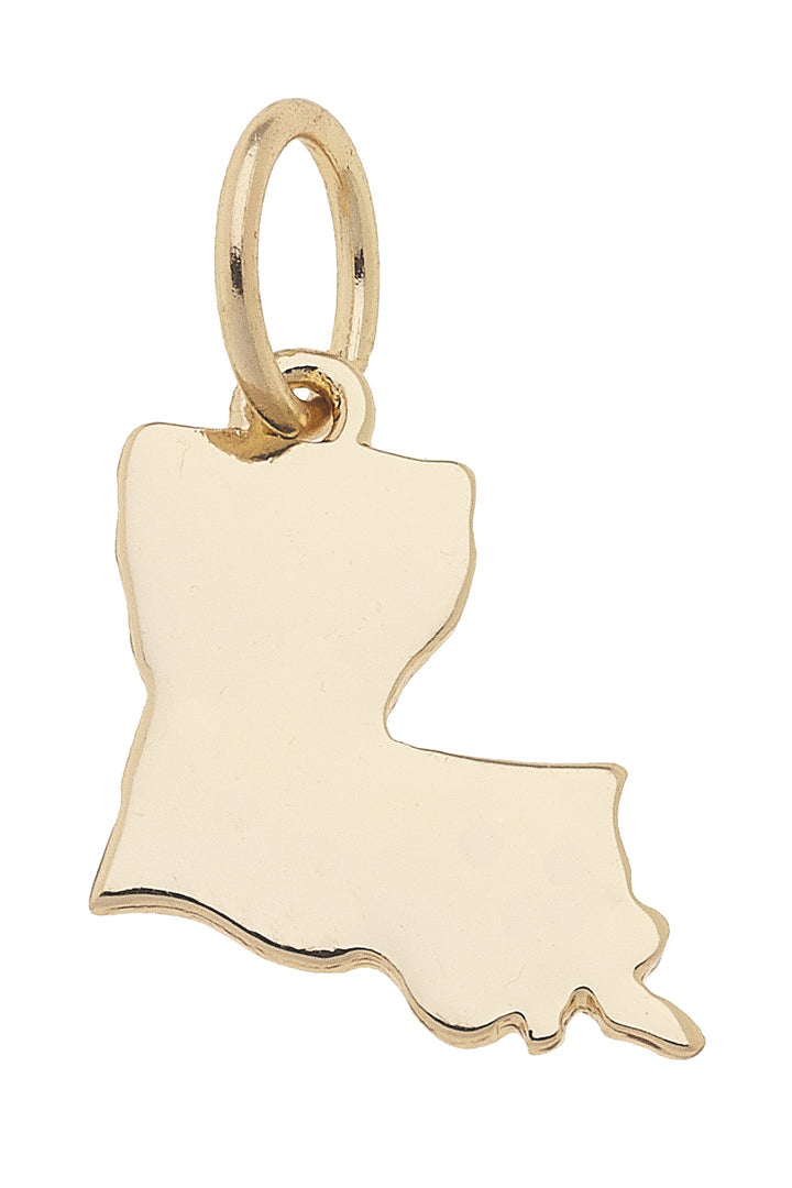 Louisiana State Charm in Shiny Gold