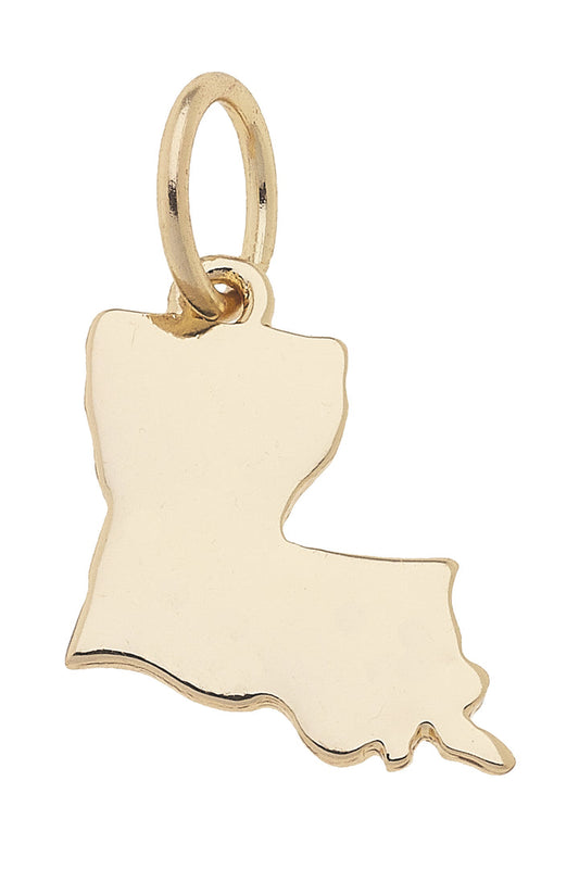 Louisiana State Charm in Shiny Gold