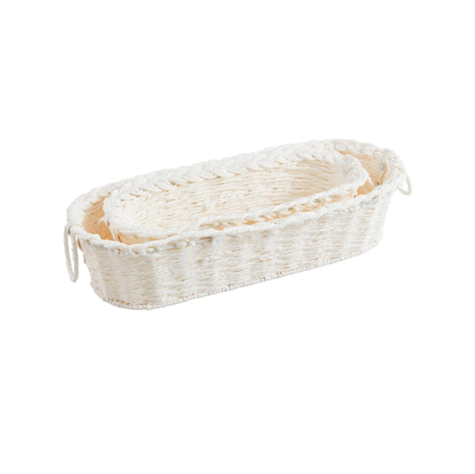 White Paper Rope Bread Basket