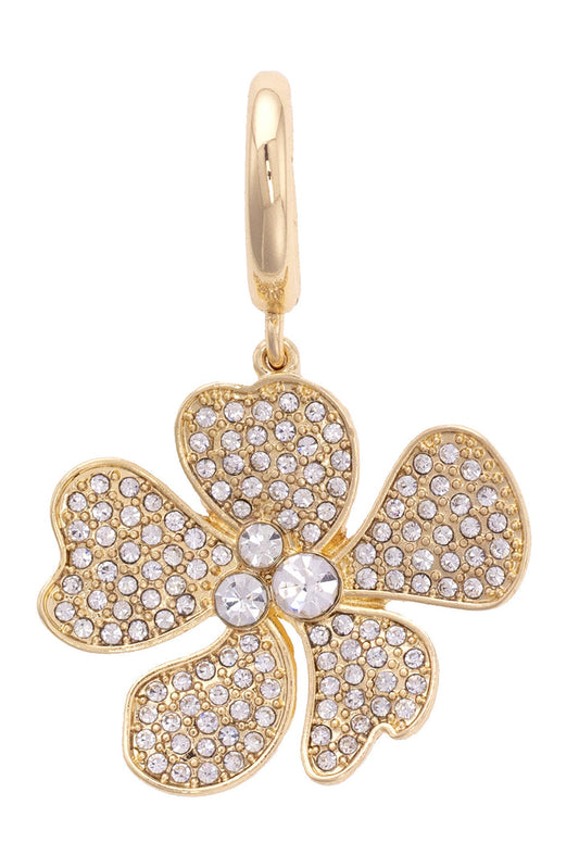 Rhinestone Flower Pendant Charm