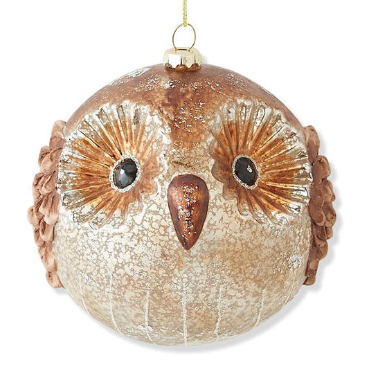 Mercury Glass Owl Ornament