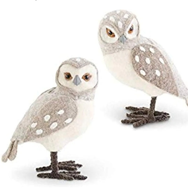 Tan and Cream Wool Owl