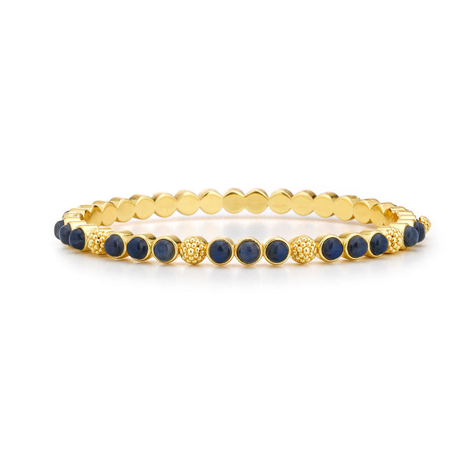 Berry Gem Petite Hinged Bangle Blue Laboradite