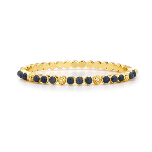 Berry Gem Petite Hinged Bangle Blue Laboradite