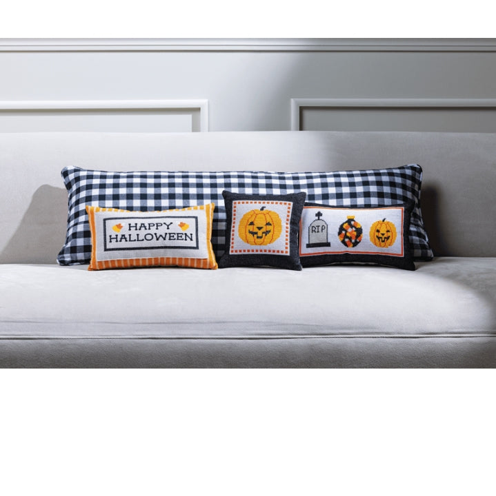 Halloween Embroidered Mini Pillow