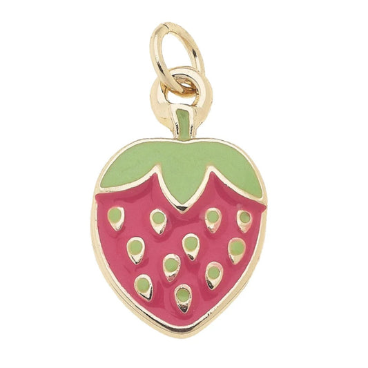 Enamel Strawberry Charm