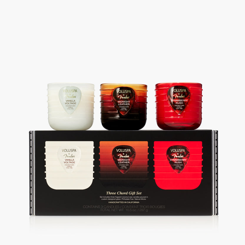 Voluspa Fender Three Chord Candle Gift Set