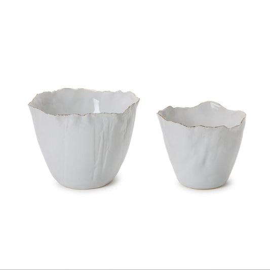 White Free Form Planter