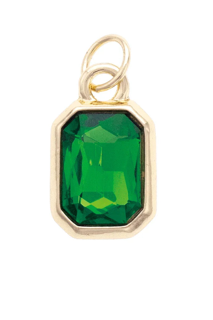 Green Rhinestone Charm