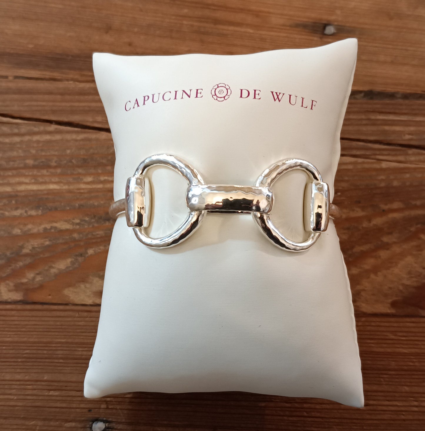Equestrian Snaffle Bit Cuff Silver